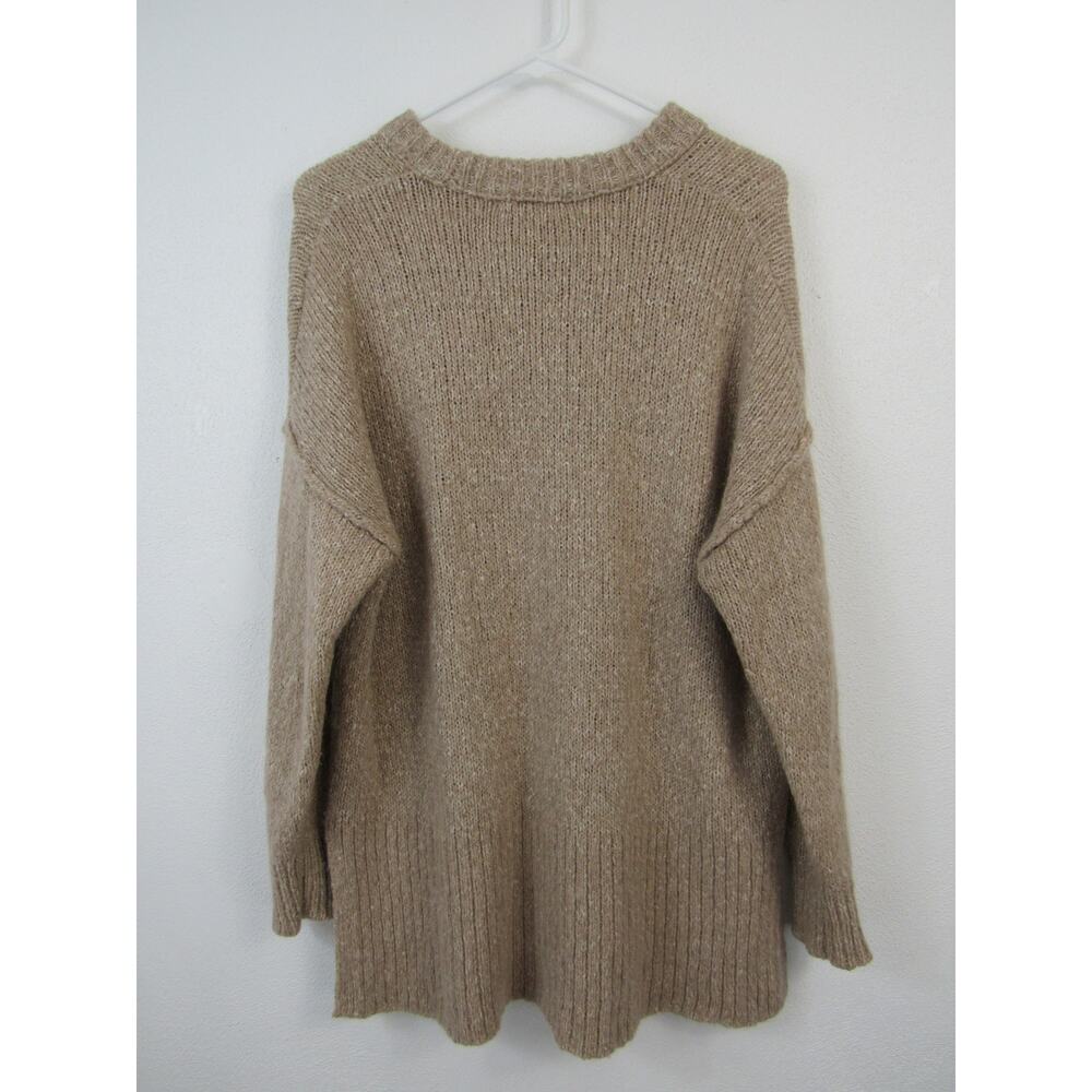 Madewell Small Baxter Sweater Tunic Tan Brown Open Knit Alpace Loungewear - Picture 8 of 8